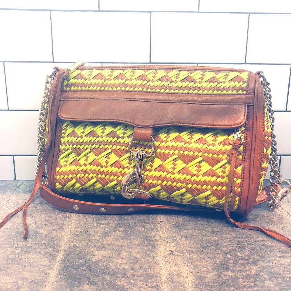 Rebecca Minkoff Woven NEON Leather MAC Bag